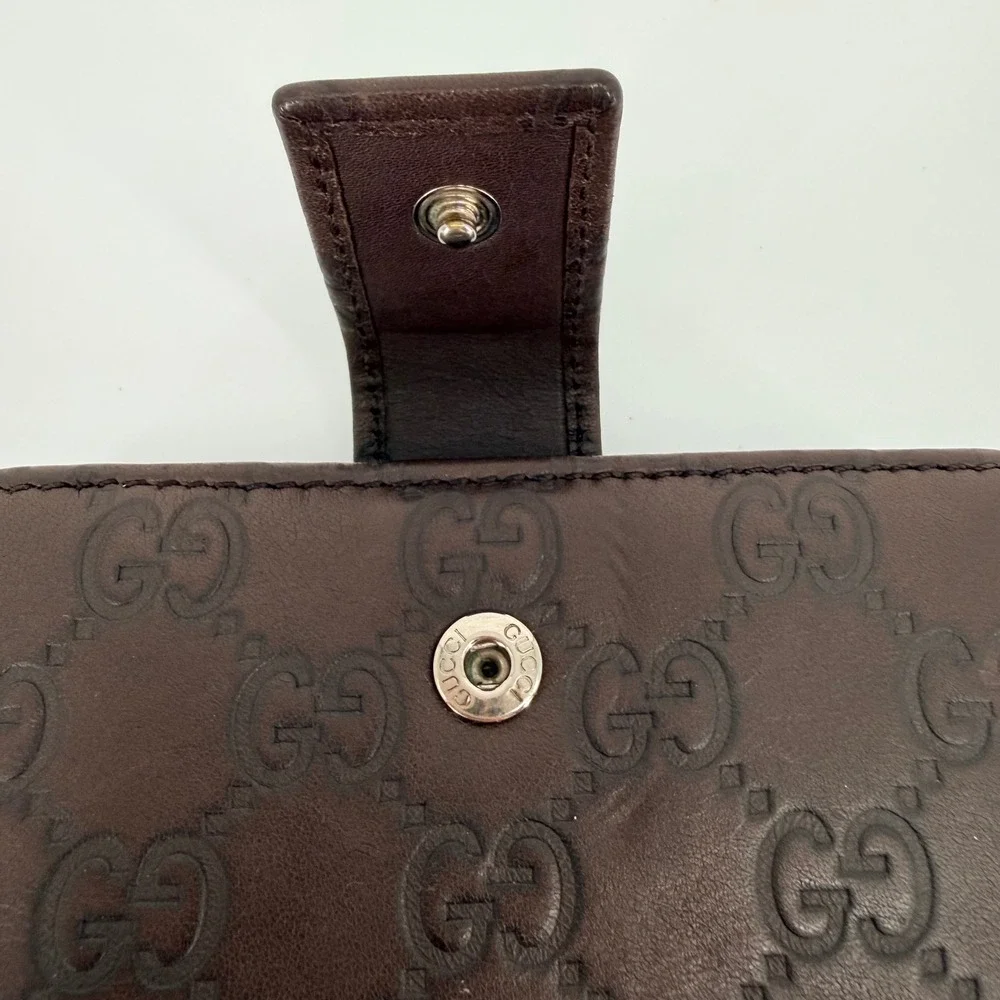 Gucci Wallet Mens Brown Guccissima Leather GG Monogram Bifold Luxury Charm